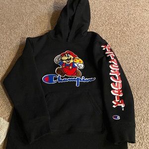 Champion brand, size S, Super Mario hoodie